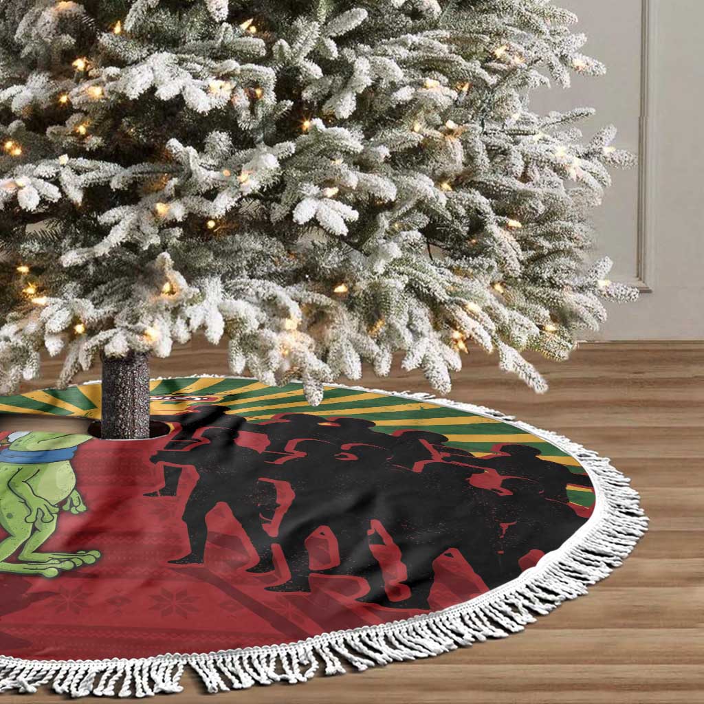Merry Resistmas Tree Skirt Resist Portland Frog - Wonder Print Shop