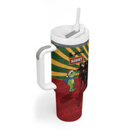Merry Resistmas Tumbler With Handle Resist Portland Frog - Wonder Print Shop