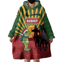 Merry Resistmas Wearable Blanket Hoodie Resist Portland Frog - Wonder Print Shop
