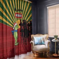 Merry Resistmas Window Curtain Resist Portland Frog - Wonder Print Shop