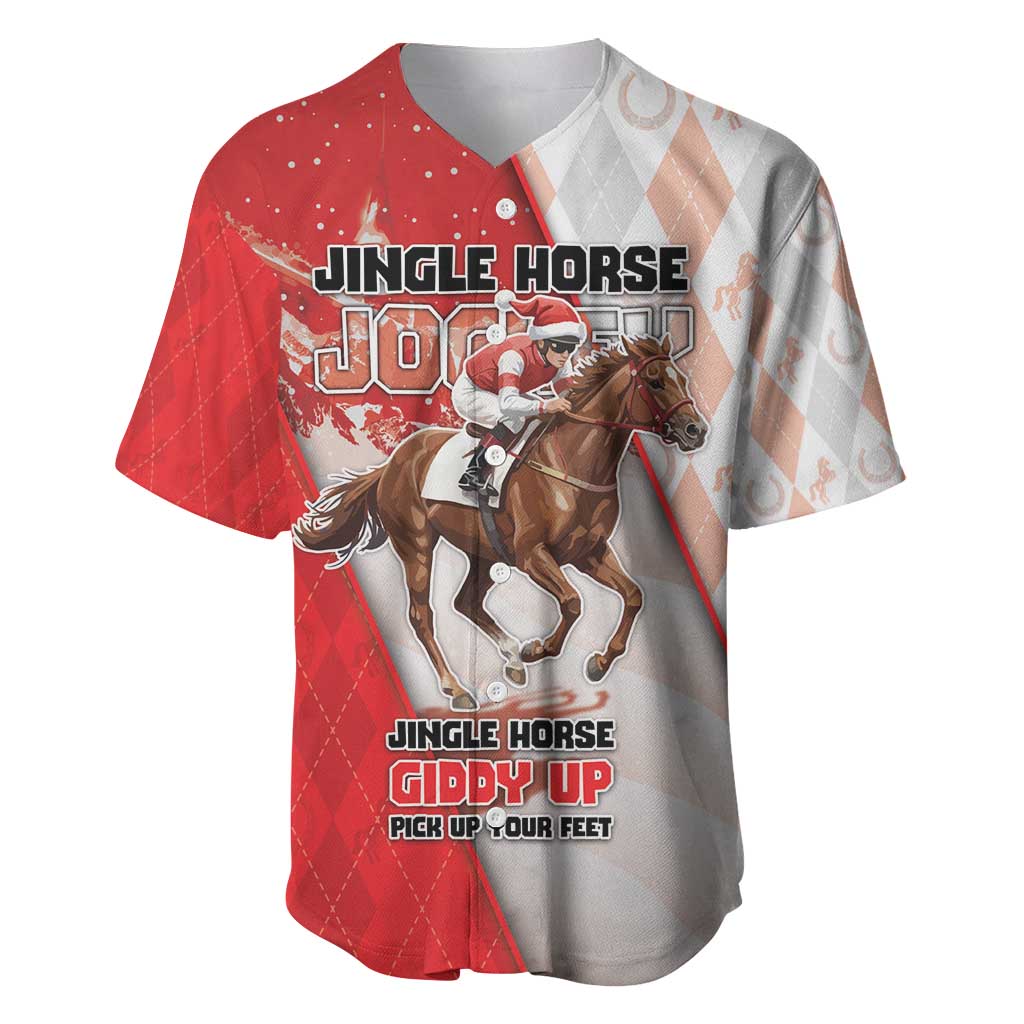 Horse Racing Christmas Baseball Jersey Giddy Up Pick Up Your Feet - Wonder Print Shop