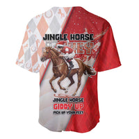 Horse Racing Christmas Baseball Jersey Giddy Up Pick Up Your Feet - Wonder Print Shop