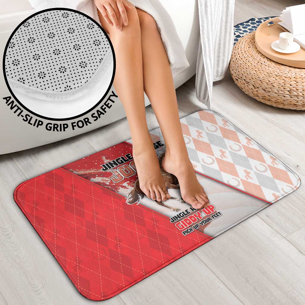 Horse Racing Christmas Bathroom Set Giddy Up Pick Up Your Feet - Wonder Print Shop