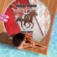 Horse Racing Christmas Beach Blanket Giddy Up Pick Up Your Feet - Wonder Print Shop