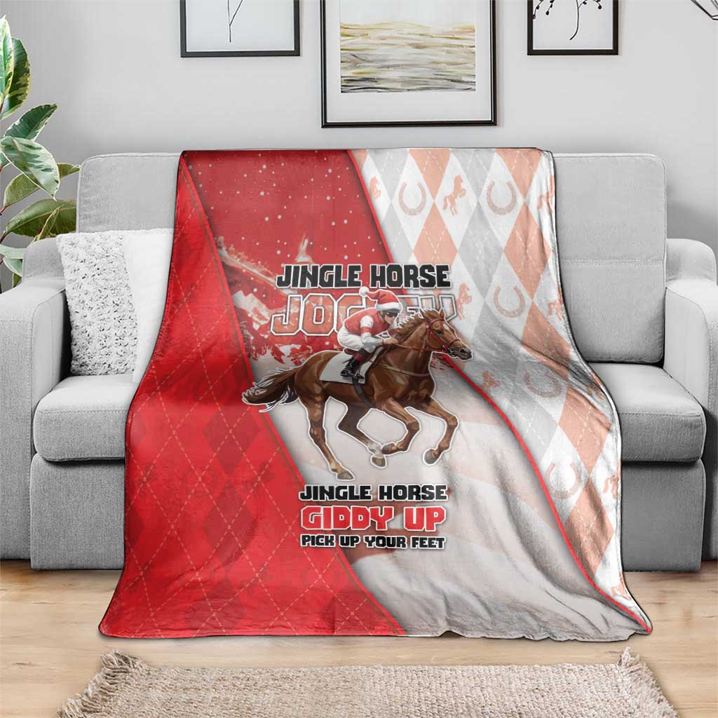 Horse Racing Christmas Blanket Giddy Up Pick Up Your Feet - Wonder Print Shop