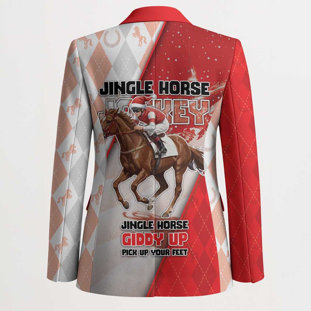 Horse Racing Christmas Blazer Giddy Up Pick Up Your Feet - Wonder Print Shop