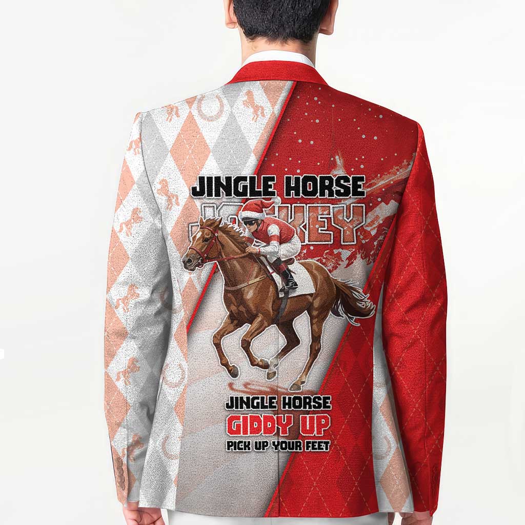 Horse Racing Christmas Blazer Giddy Up Pick Up Your Feet - Wonder Print Shop