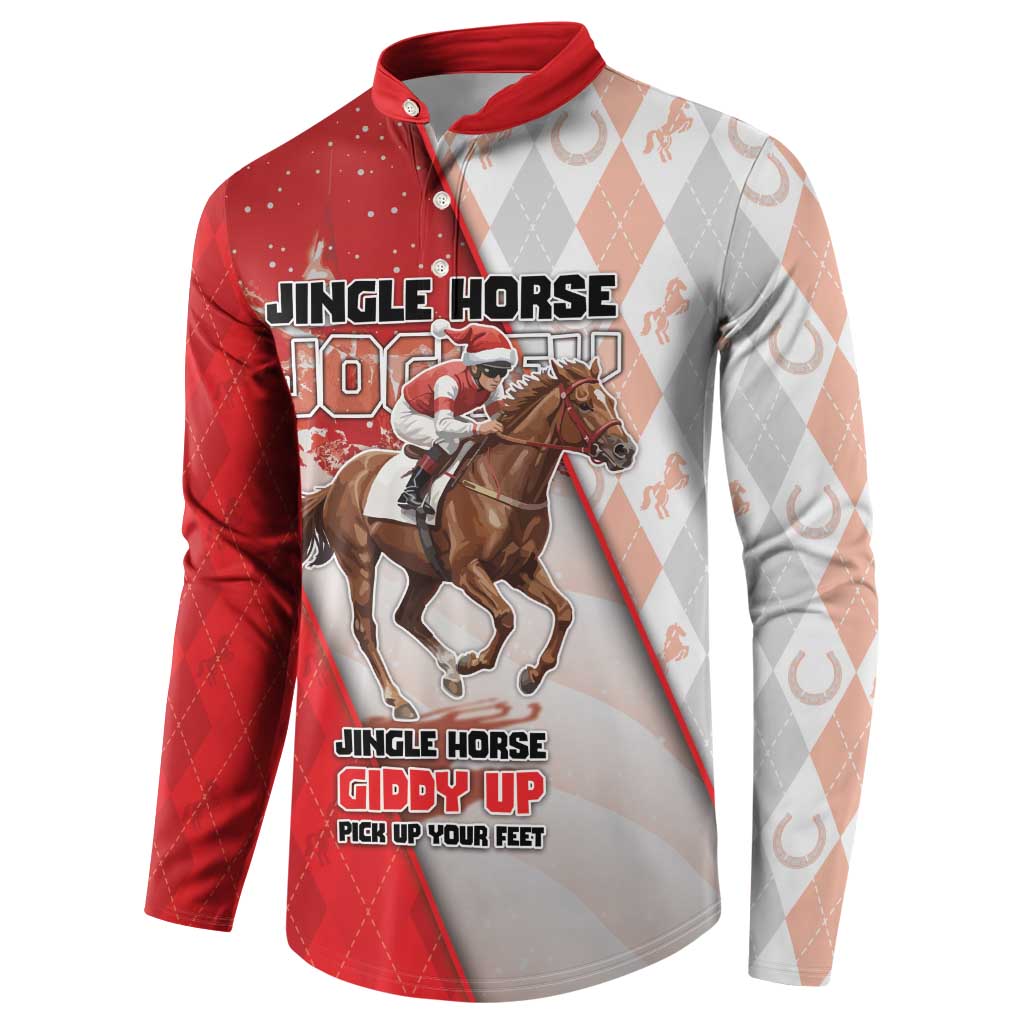 Horse Racing Christmas Button Sweatshirt Giddy Up Pick Up Your Feet - Wonder Print Shop