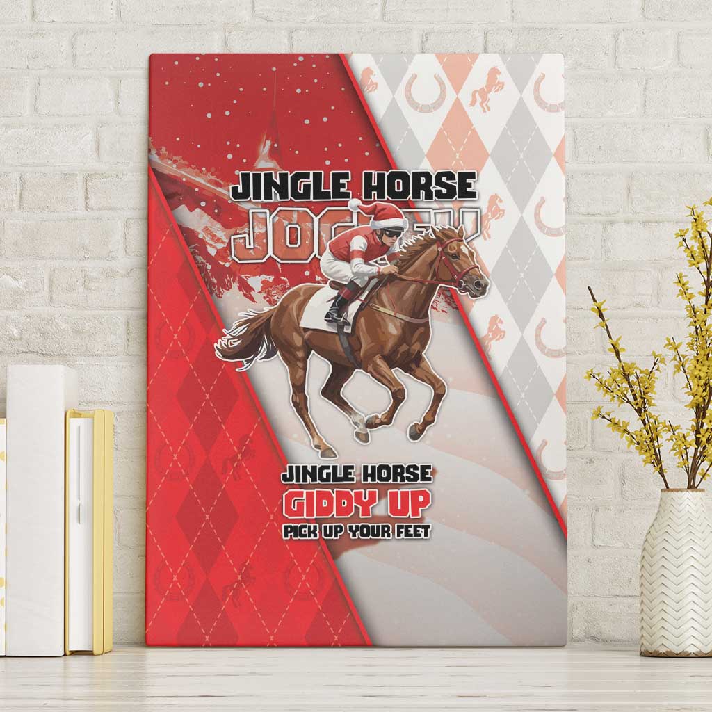 Horse Racing Christmas Canvas Wall Art Giddy Up Pick Up Your Feet - Wonder Print Shop
