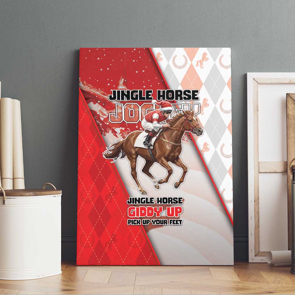 Horse Racing Christmas Canvas Wall Art Giddy Up Pick Up Your Feet - Wonder Print Shop