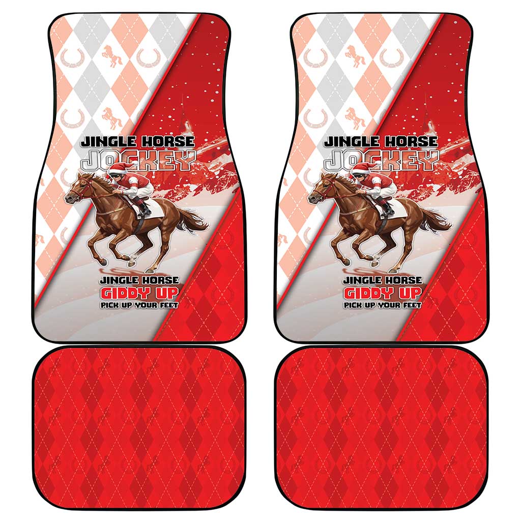 Horse Racing Christmas Car Mats Giddy Up Pick Up Your Feet - Wonder Print Shop