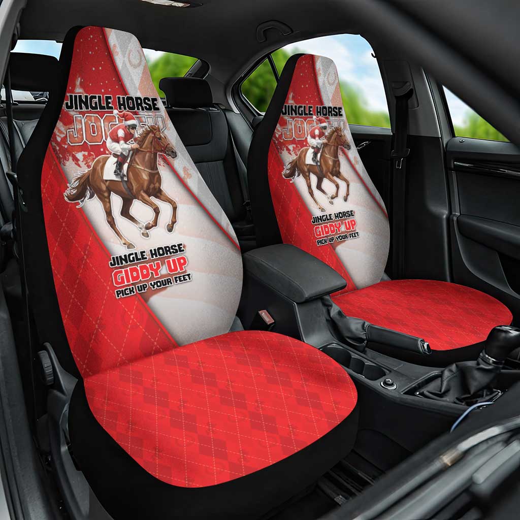 Horse Racing Christmas Car Seat Cover Giddy Up Pick Up Your Feet - Wonder Print Shop