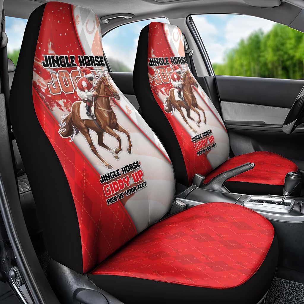 Horse Racing Christmas Car Seat Cover Giddy Up Pick Up Your Feet - Wonder Print Shop