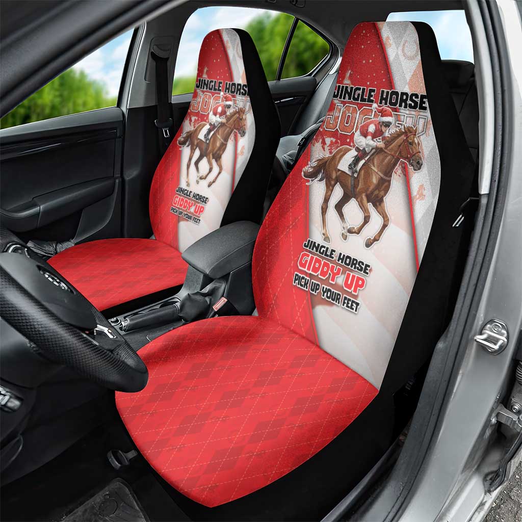 Horse Racing Christmas Car Seat Cover Giddy Up Pick Up Your Feet - Wonder Print Shop