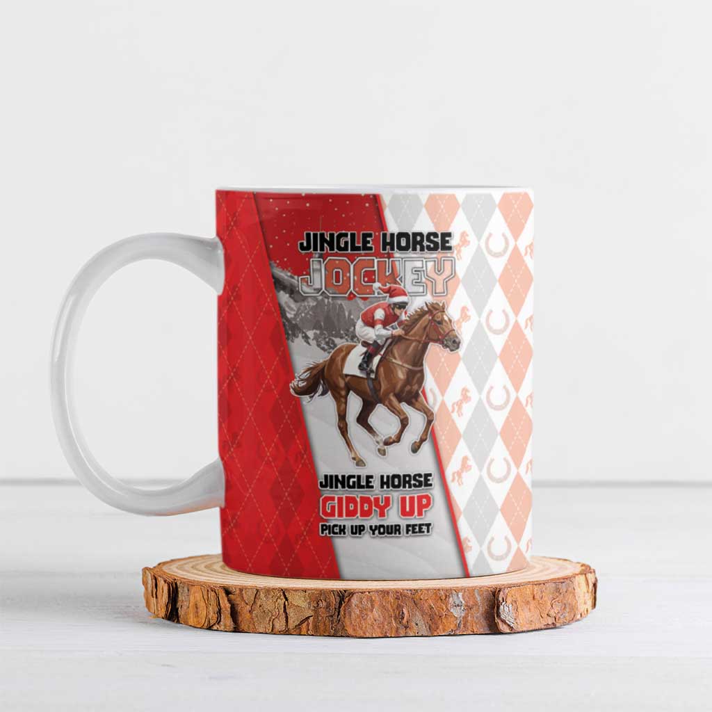 Horse Racing Christmas Ceramic Mug Giddy Up Pick Up Your Feet - Wonder Print Shop