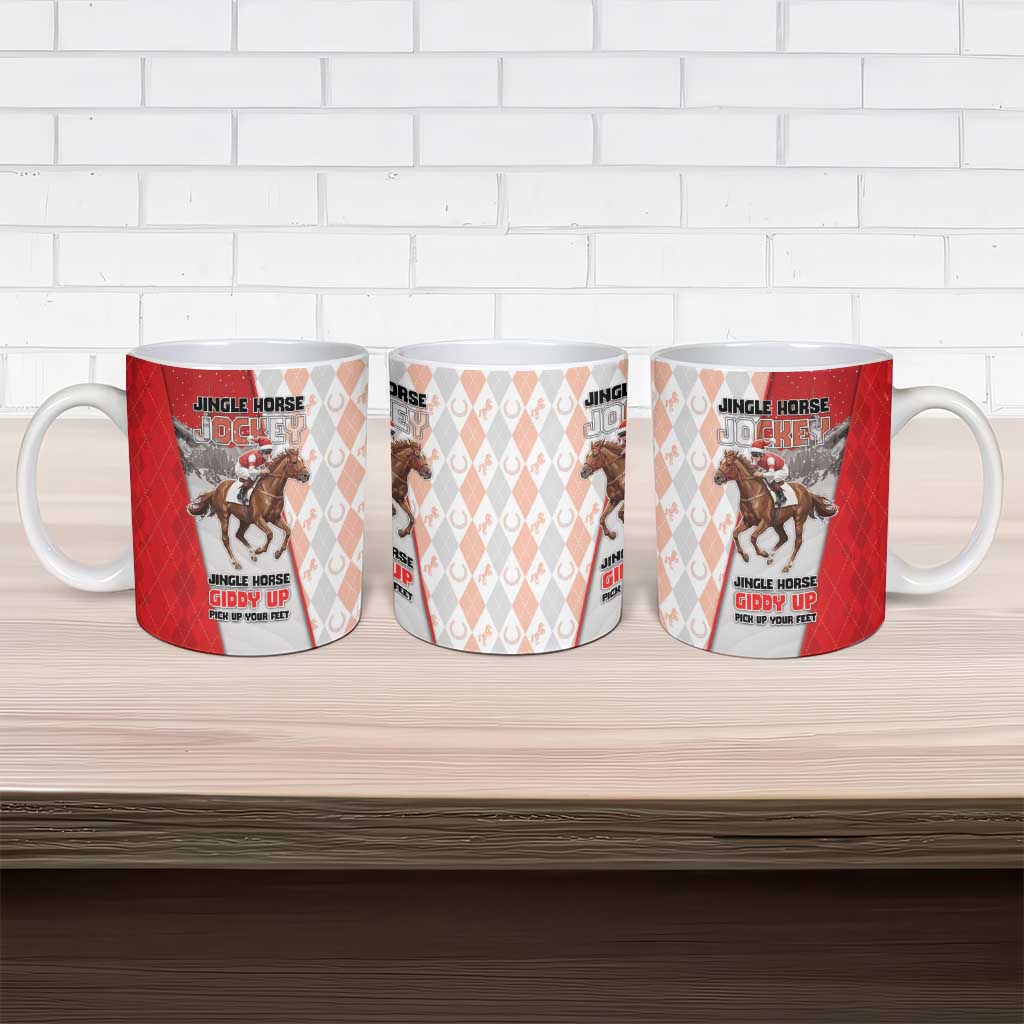 Horse Racing Christmas Ceramic Mug Giddy Up Pick Up Your Feet - Wonder Print Shop