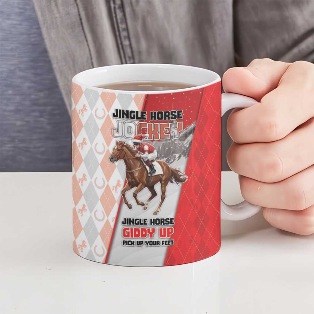 Horse Racing Christmas Ceramic Mug Giddy Up Pick Up Your Feet - Wonder Print Shop