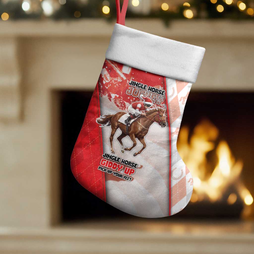 Horse Racing Christmas Stocking Giddy Up Pick Up Your Feet - Wonder Print Shop
