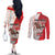 Horse Racing Christmas Couples Matching Off The Shoulder Long Sleeve Dress and Long Sleeve Button Shirt Giddy Up Pick Up Your Feet - Wonder Print Shop