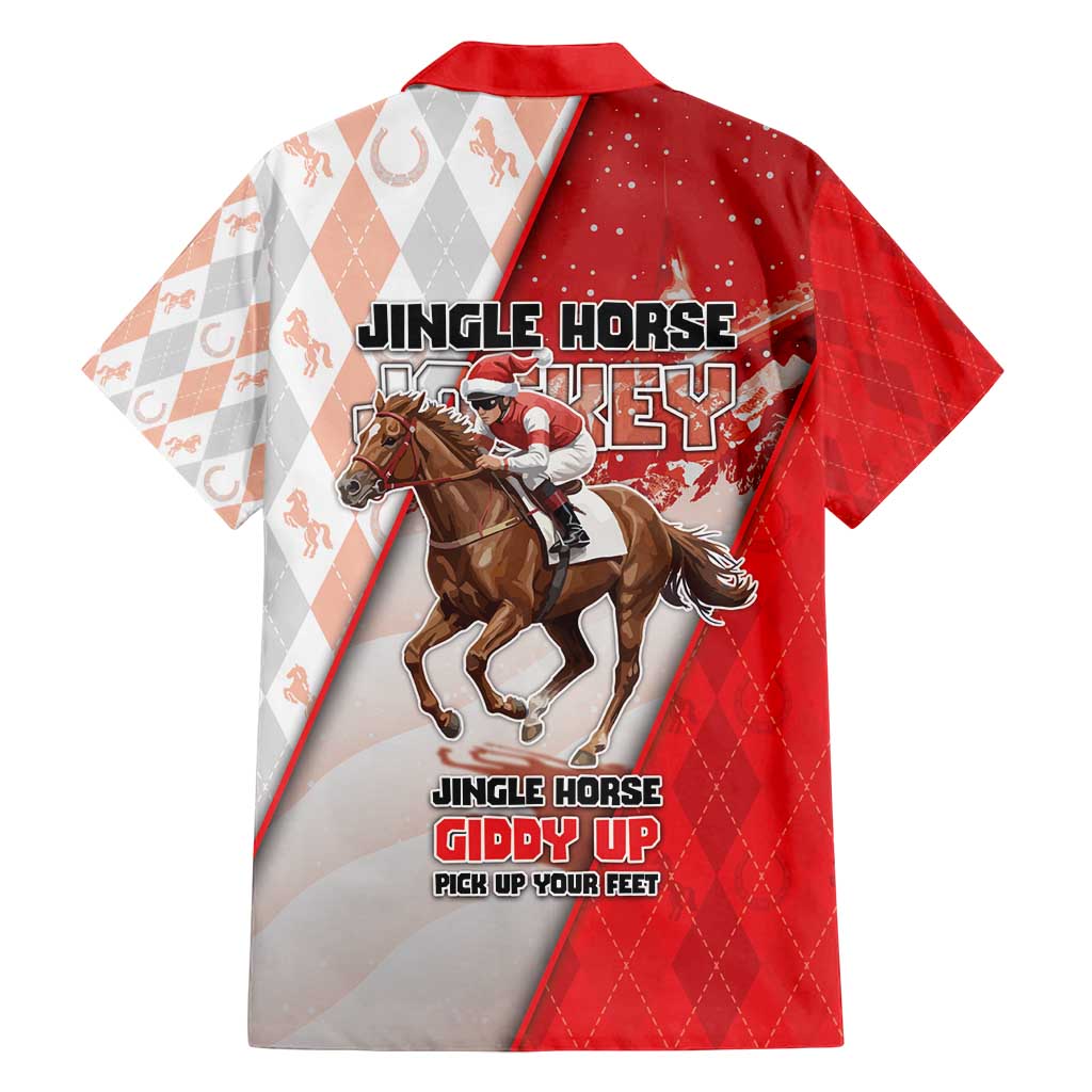 Horse Racing Christmas Family Matching Off Shoulder Short Dress and Hawaiian Shirt Giddy Up Pick Up Your Feet - Wonder Print Shop