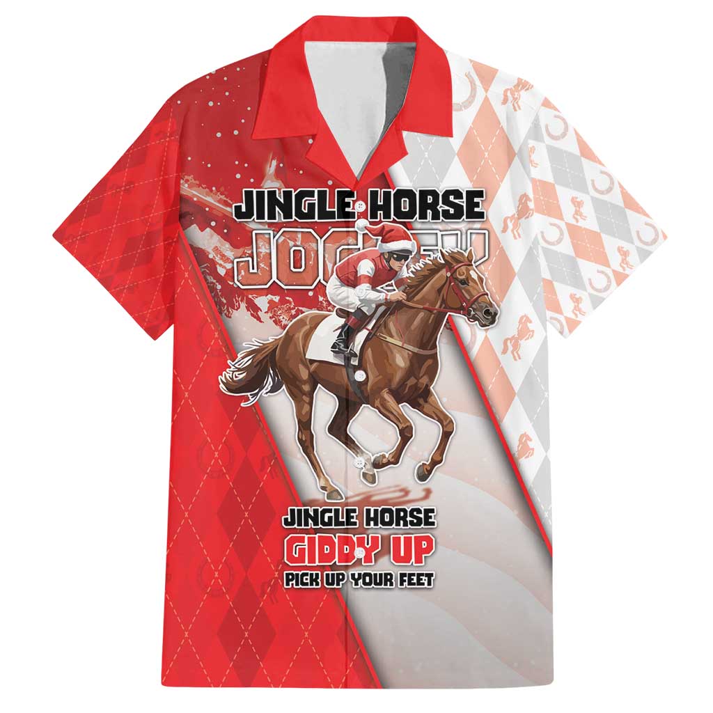 Horse Racing Christmas Family Matching Tank Maxi Dress and Hawaiian Shirt Giddy Up Pick Up Your Feet - Wonder Print Shop