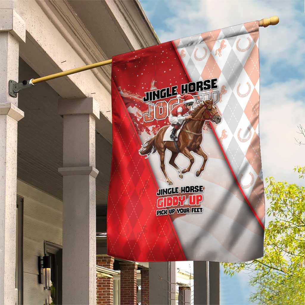 Horse Racing Christmas Garden Flag Giddy Up Pick Up Your Feet - Wonder Print Shop