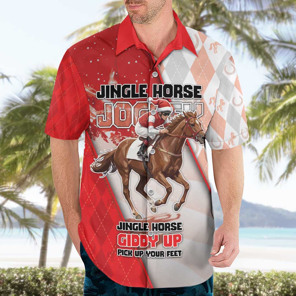 Horse Racing Christmas Hawaiian Shirt Giddy Up Pick Up Your Feet - Wonder Print Shop