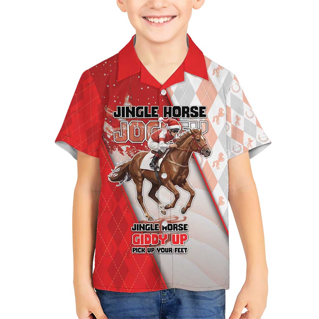 Horse Racing Christmas Kid Hawaiian Shirt Giddy Up Pick Up Your Feet - Wonder Print Shop