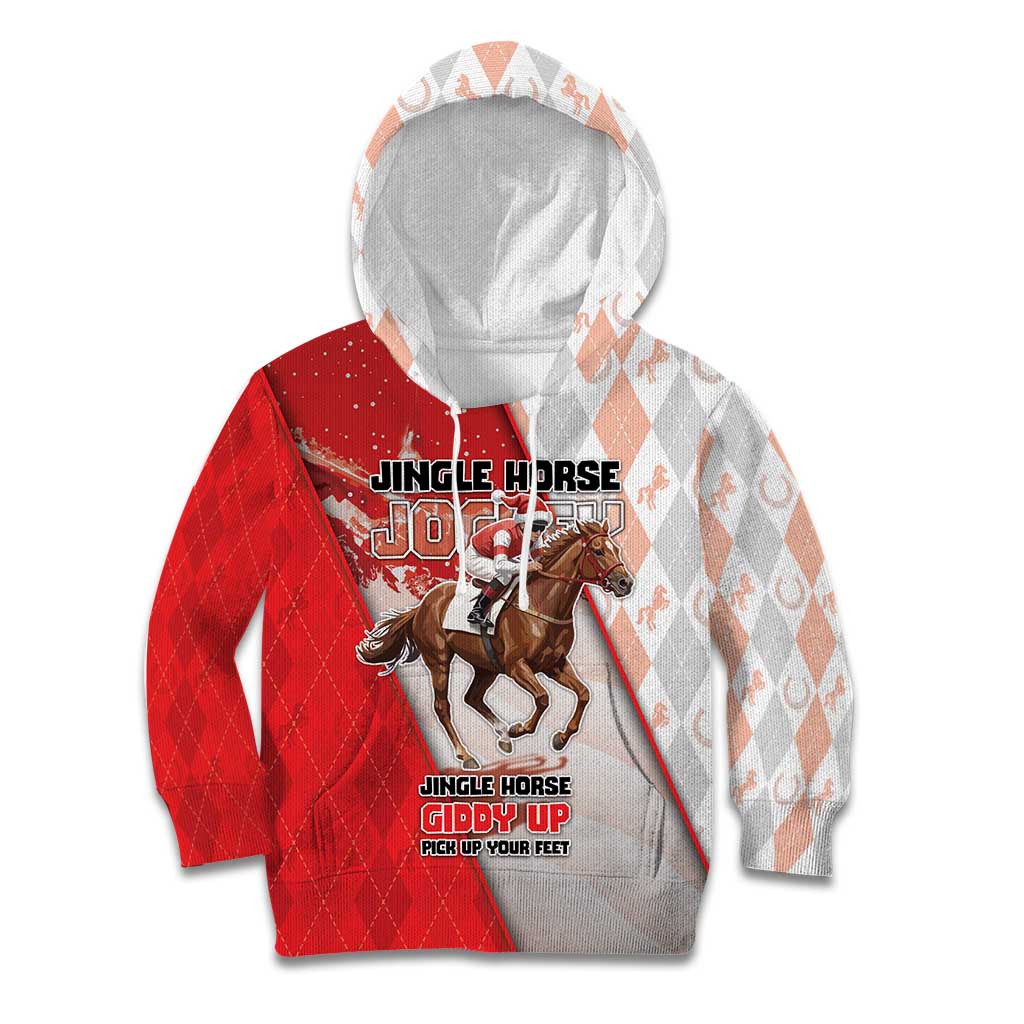 Horse Racing Christmas Kid Hoodie Giddy Up Pick Up Your Feet - Wonder Print Shop