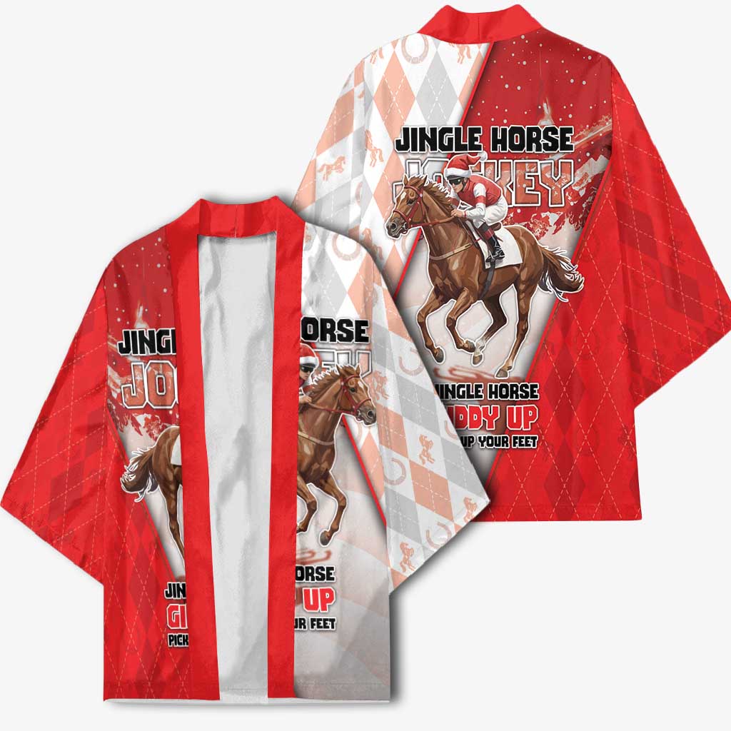 Horse Racing Christmas Kimono Giddy Up Pick Up Your Feet - Wonder Print Shop