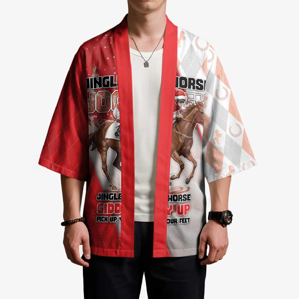 Horse Racing Christmas Kimono Giddy Up Pick Up Your Feet - Wonder Print Shop