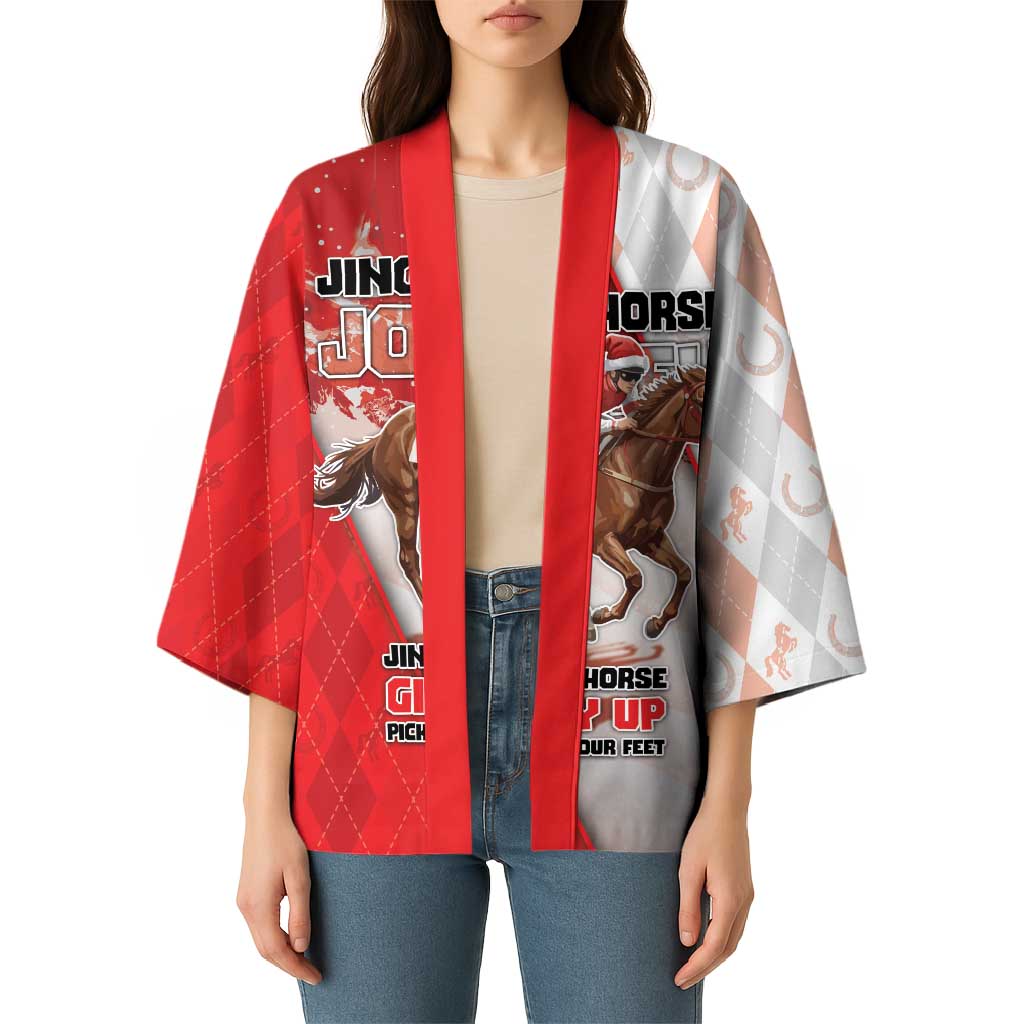 Horse Racing Christmas Kimono Giddy Up Pick Up Your Feet - Wonder Print Shop