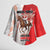 Horse Racing Christmas Kimono Sleeve Blouse Giddy Up Pick Up Your Feet - Wonder Print Shop