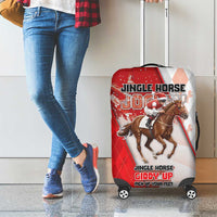 Horse Racing Christmas Luggage Cover Giddy Up Pick Up Your Feet - Wonder Print Shop