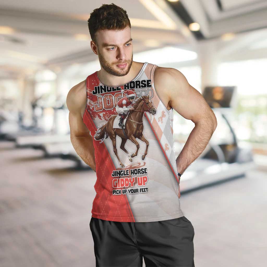 Horse Racing Christmas Men Tank Top Giddy Up Pick Up Your Feet - Wonder Print Shop