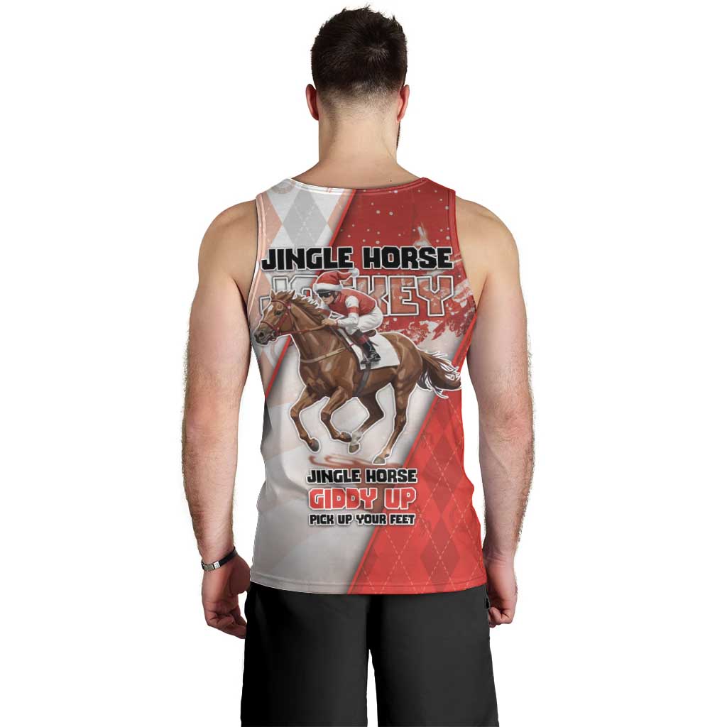 Horse Racing Christmas Men Tank Top Giddy Up Pick Up Your Feet - Wonder Print Shop