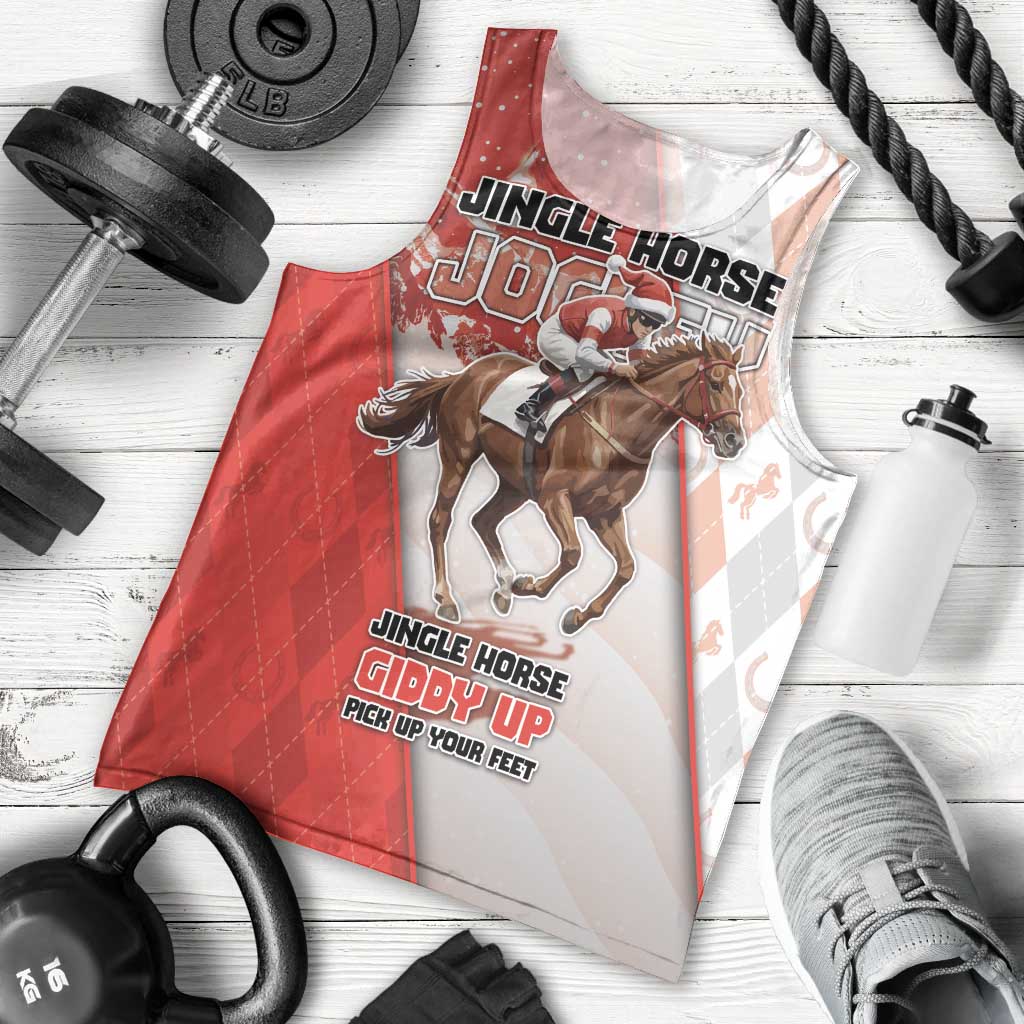 Horse Racing Christmas Men Tank Top Giddy Up Pick Up Your Feet - Wonder Print Shop