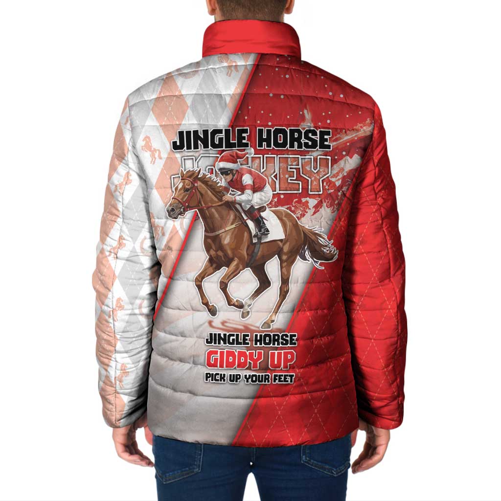 Horse Racing Christmas Padded Jacket Giddy Up Pick Up Your Feet - Wonder Print Shop