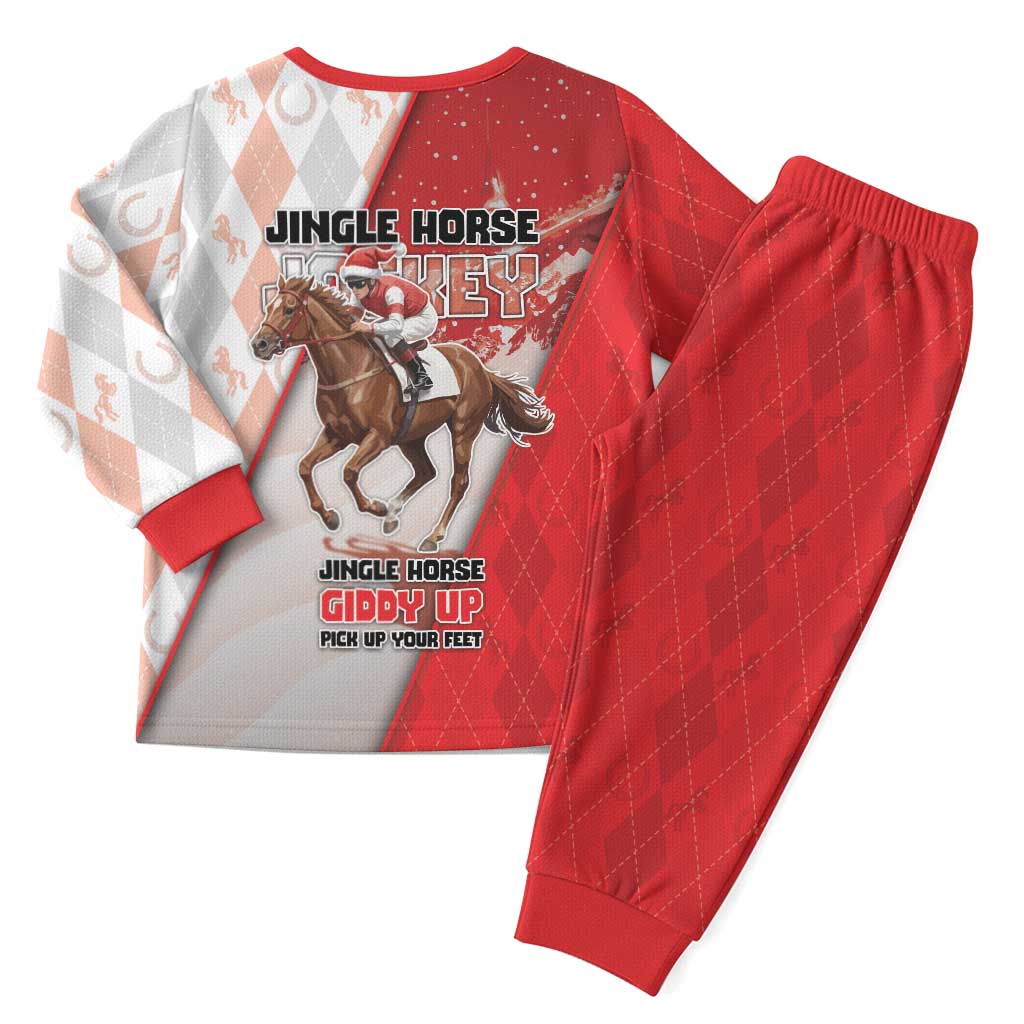 Horse Racing Christmas Pajama Set Giddy Up Pick Up Your Feet - Wonder Print Shop