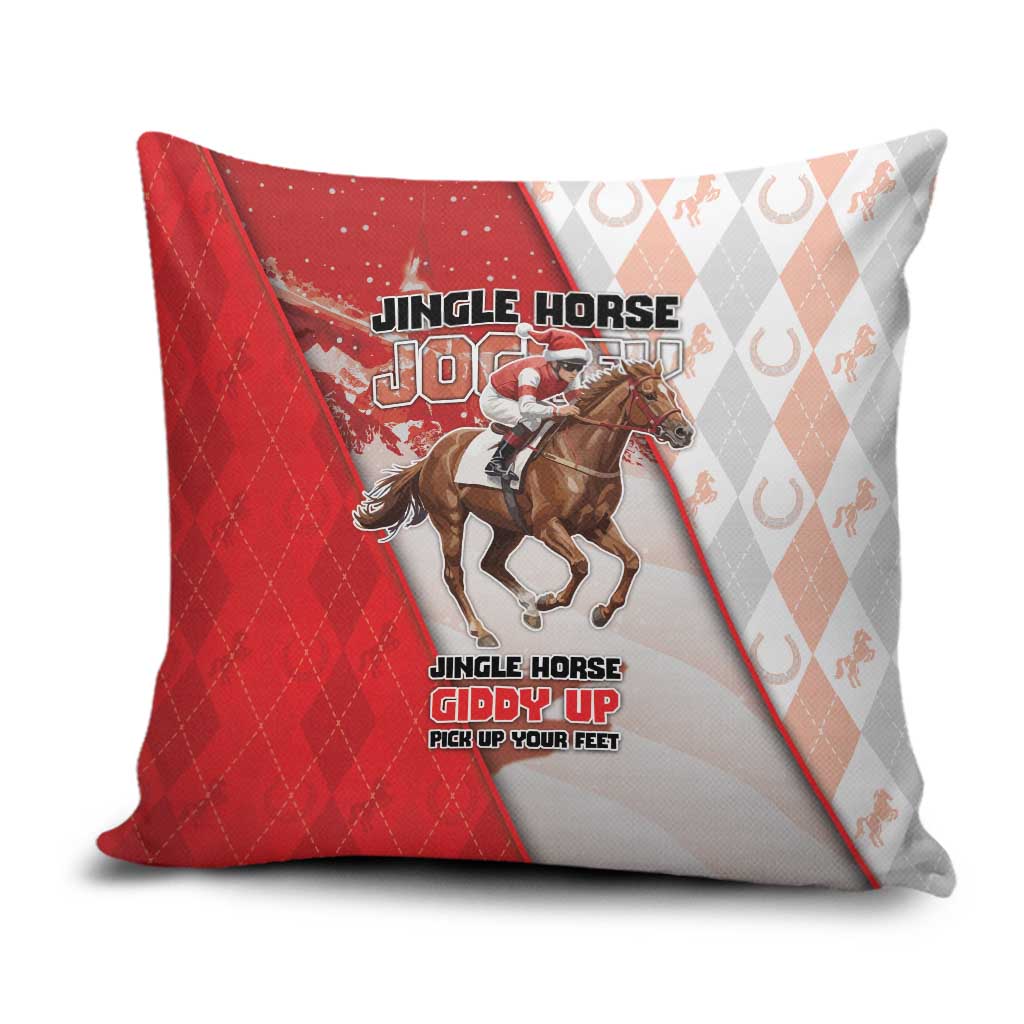 Horse Racing Christmas Pillow Cover Giddy Up Pick Up Your Feet - Wonder Print Shop