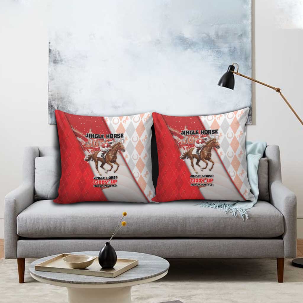 Horse Racing Christmas Pillow Cover Giddy Up Pick Up Your Feet - Wonder Print Shop