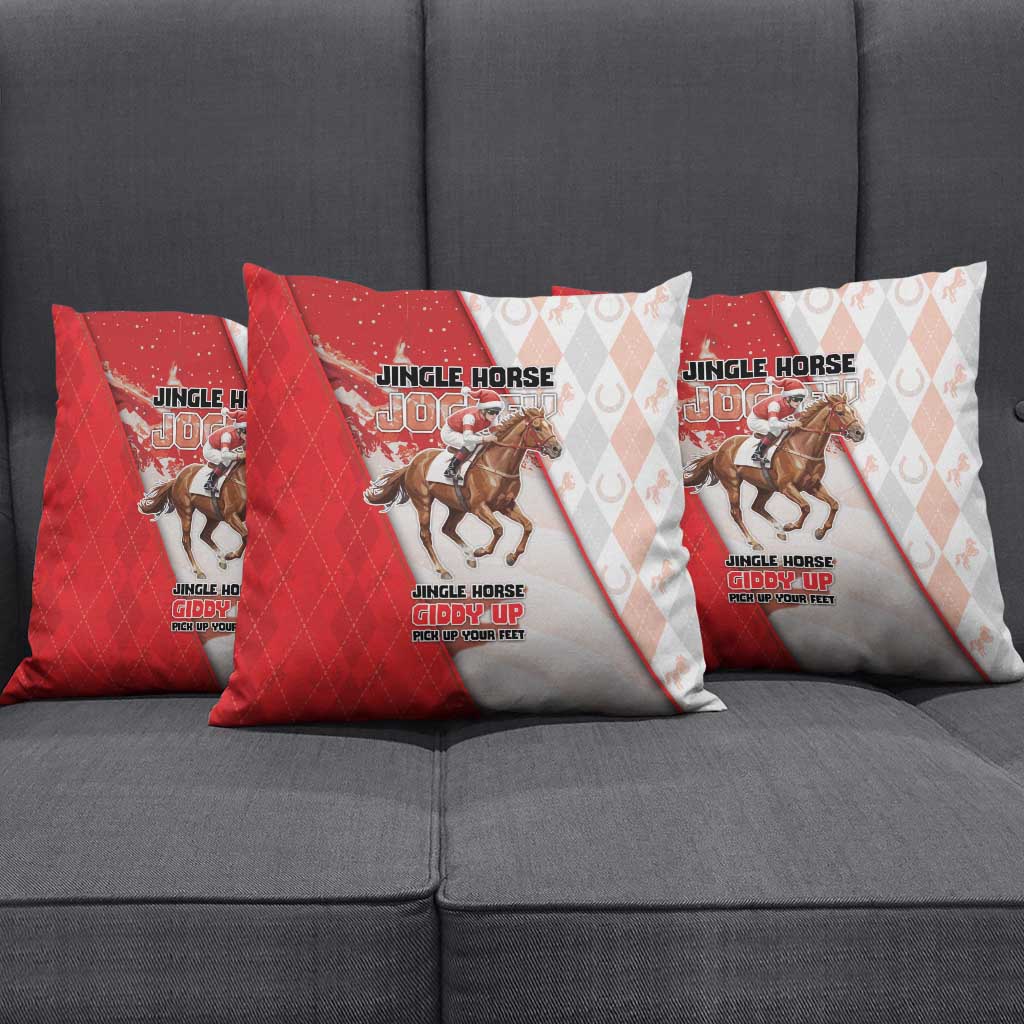 Horse Racing Christmas Pillow Cover Giddy Up Pick Up Your Feet - Wonder Print Shop