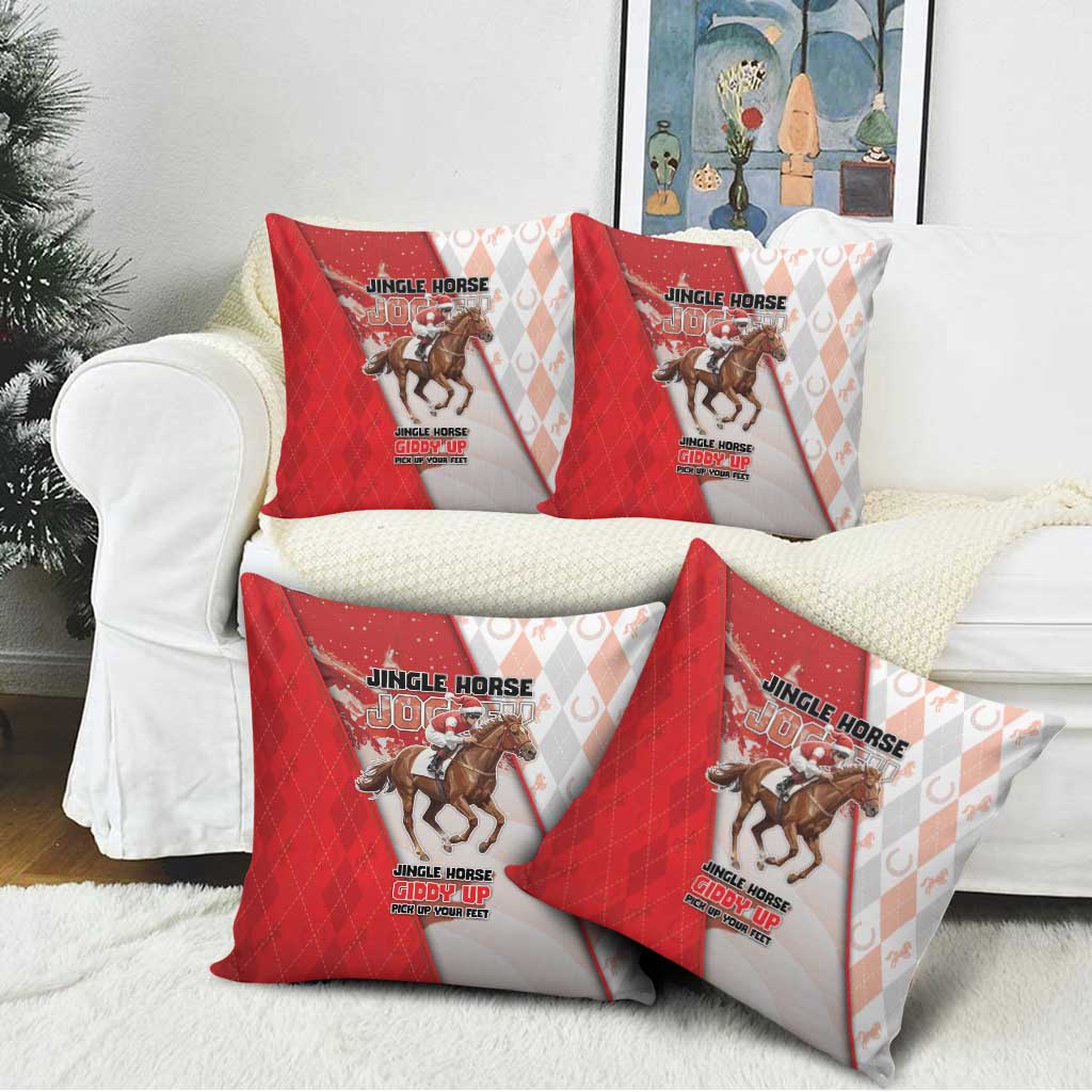 Horse Racing Christmas Pillow Cover Giddy Up Pick Up Your Feet - Wonder Print Shop