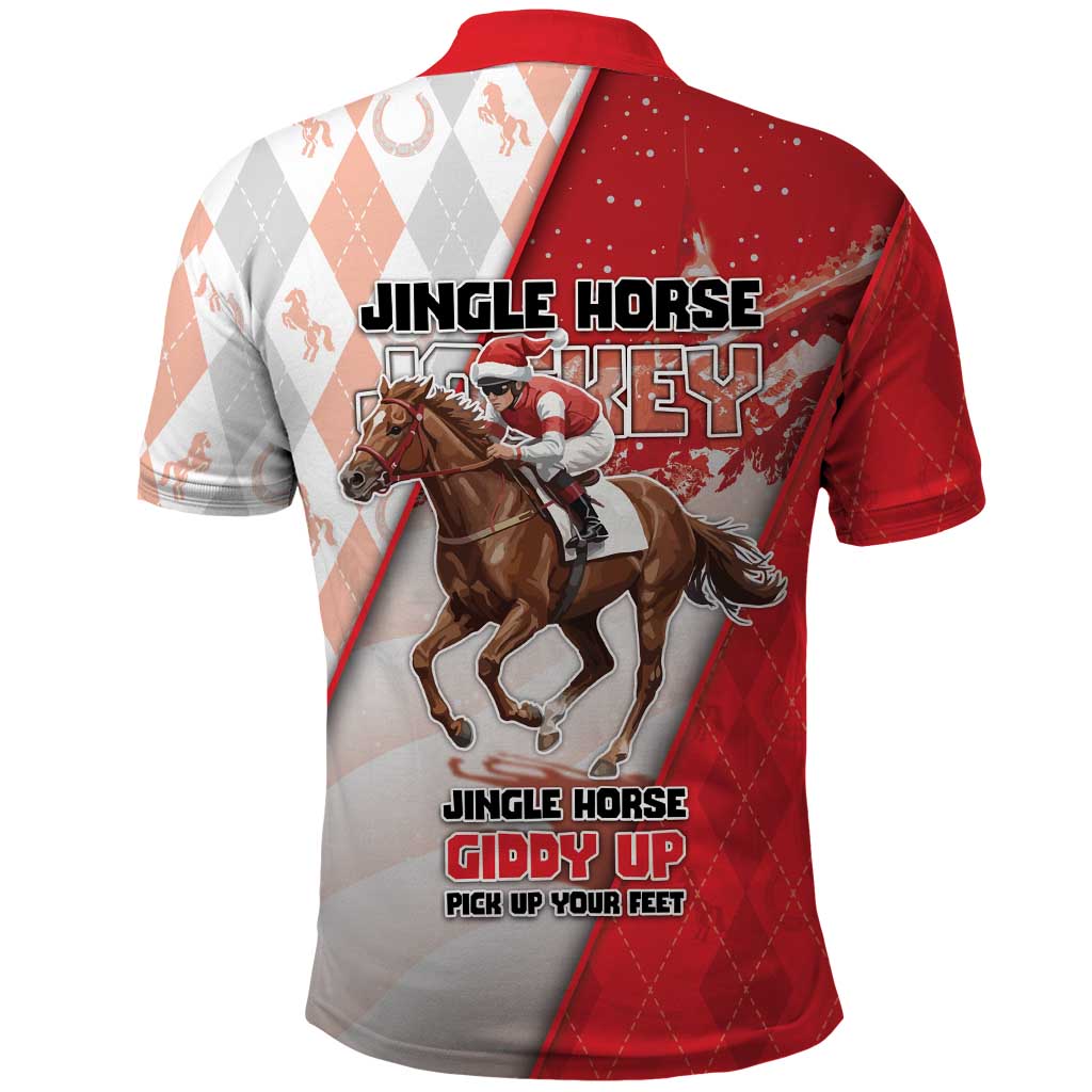 Horse Racing Christmas Polo Shirt Giddy Up Pick Up Your Feet - Wonder Print Shop