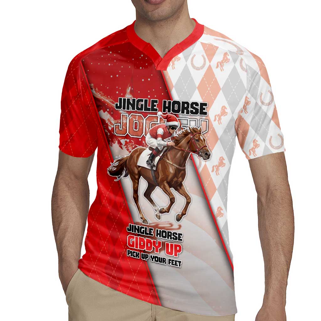 Horse Racing Christmas Rugby Jersey Giddy Up Pick Up Your Feet - Wonder Print Shop