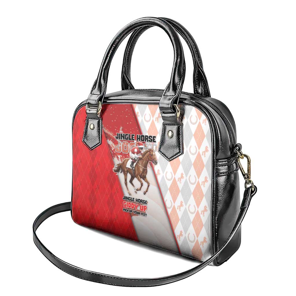Horse Racing Christmas Shoulder Handbag Giddy Up Pick Up Your Feet - Wonder Print Shop