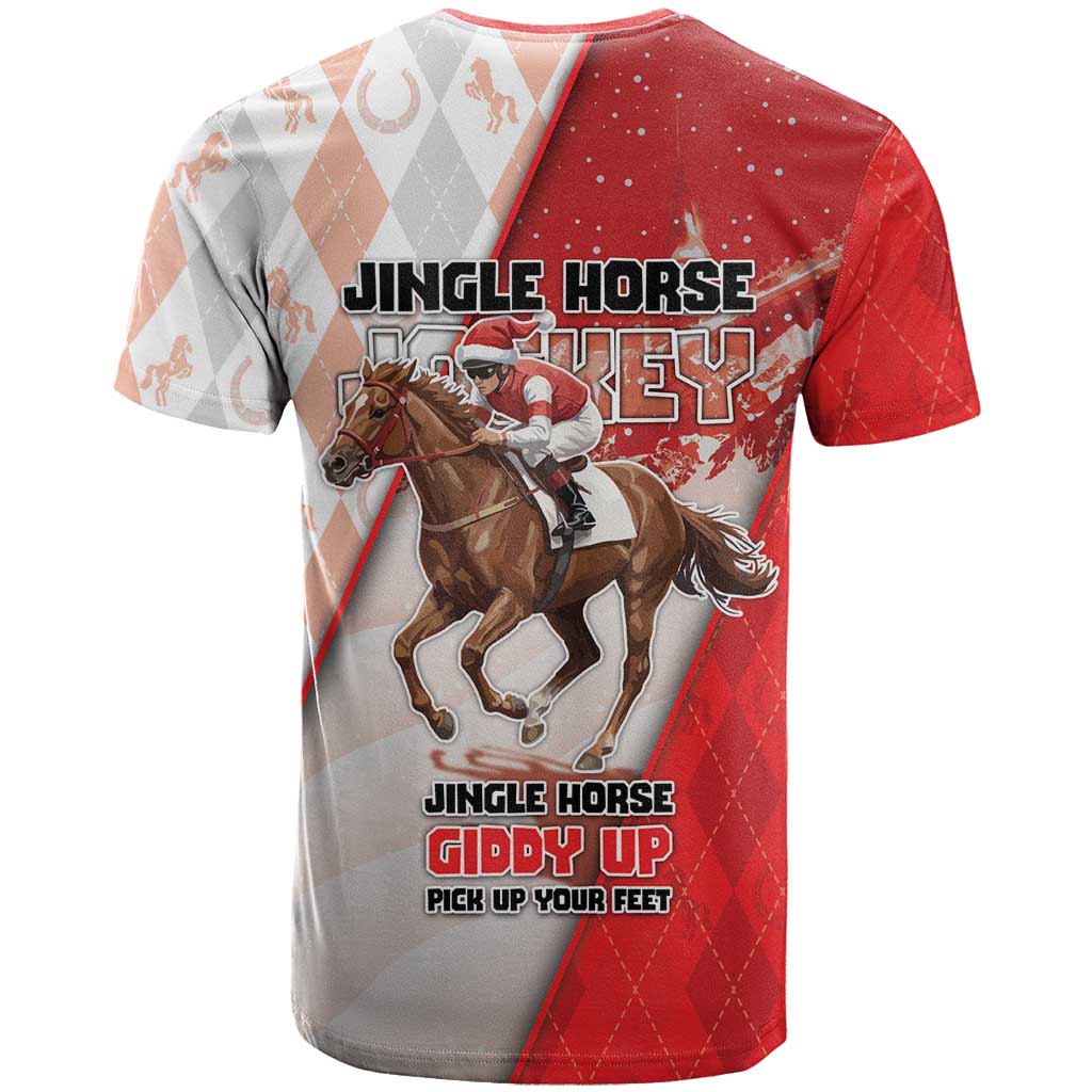 Horse Racing Christmas T Shirt Giddy Up Pick Up Your Feet - Wonder Print Shop