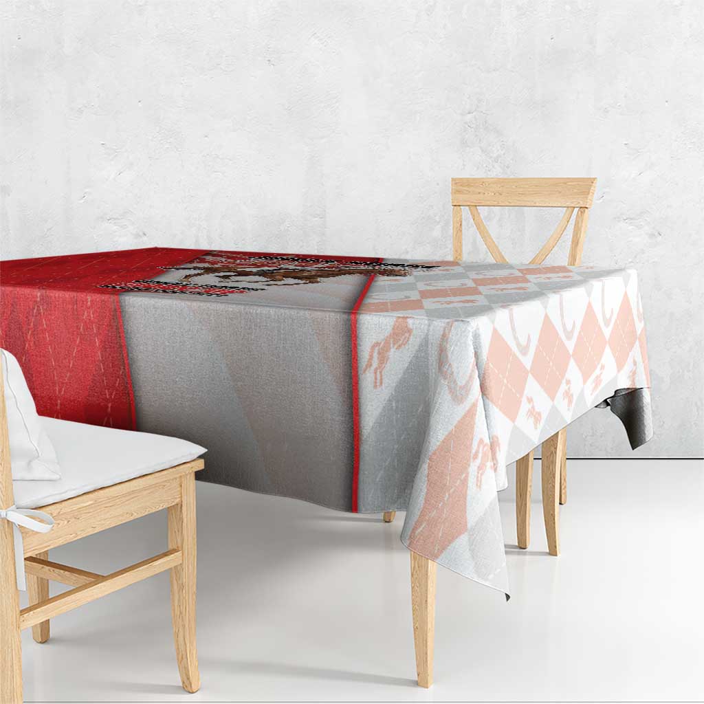 Horse Racing Christmas Tablecloth Giddy Up Pick Up Your Feet - Wonder Print Shop