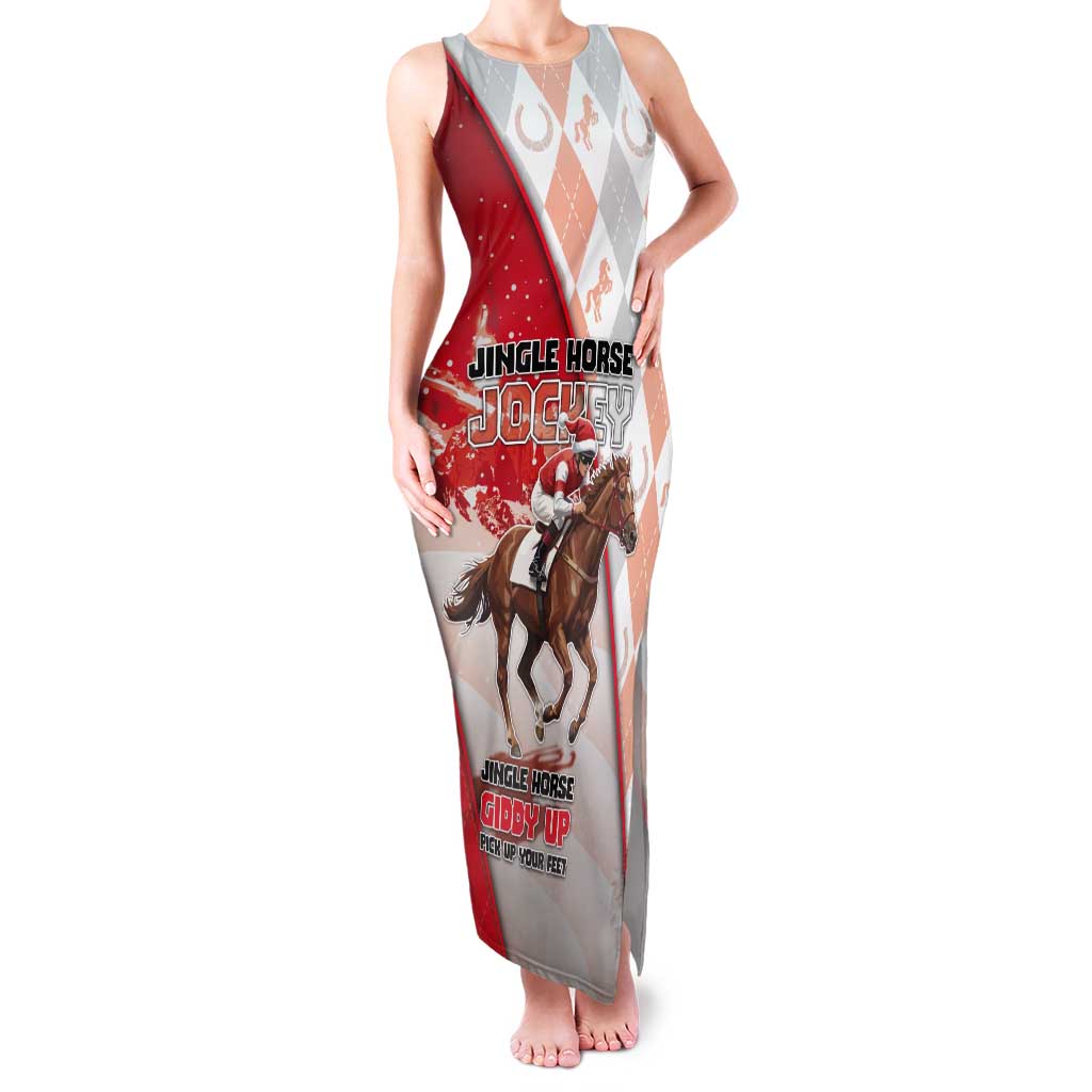 Horse Racing Christmas Tank Maxi Dress Giddy Up Pick Up Your Feet - Wonder Print Shop
