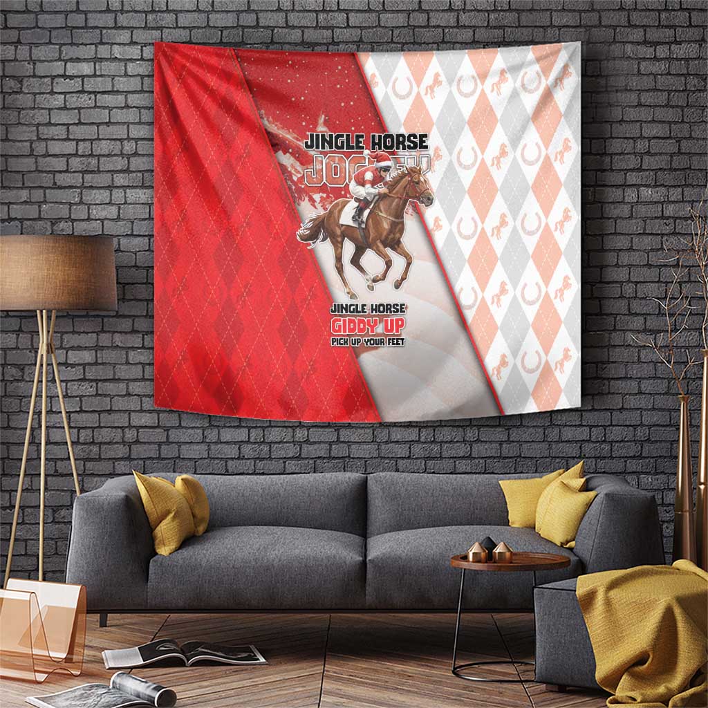 Horse Racing Christmas Tapestry Giddy Up Pick Up Your Feet - Wonder Print Shop